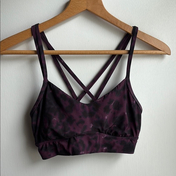All in Motion Strappy Sports Bra/Bikini Top in Dark Purple/ Black size Small - Picture 6 of 6